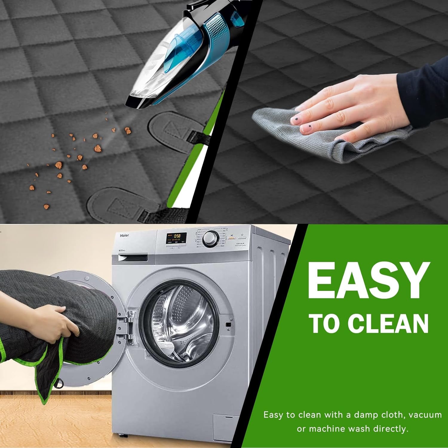 Dog Car Seat Cover, Back Seat Extender - Scratch-Proof & Waterproof Dog Hammock, Mesh Window, Portable for Suvs, Trucks