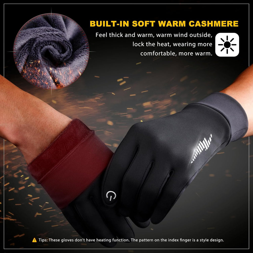 Winter Gloves Women Men Ski Snow Gloves Liner Thermal Warm Touch Screen, Suit for Running, Cycling, Biking, Hiking, Driving, Walking, Typing, Freezer Work, Sports, Soccer, Shooting, Gaming 102