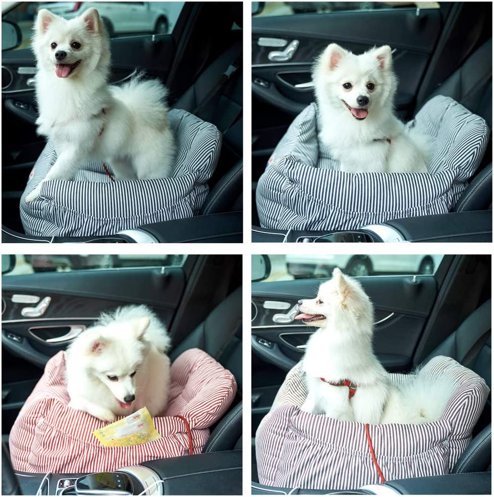 Dog Car Seat Pet Booster Seat Pet Travel Safety Dog Bed for Car with Storage Pocket
