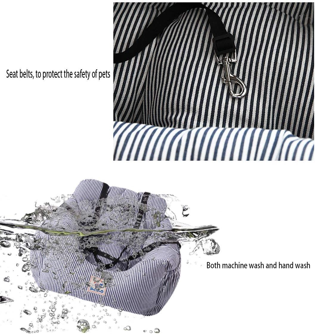 Dog Car Seat Pet Booster Seat Pet Travel Safety Dog Bed for Car with Storage Pocket